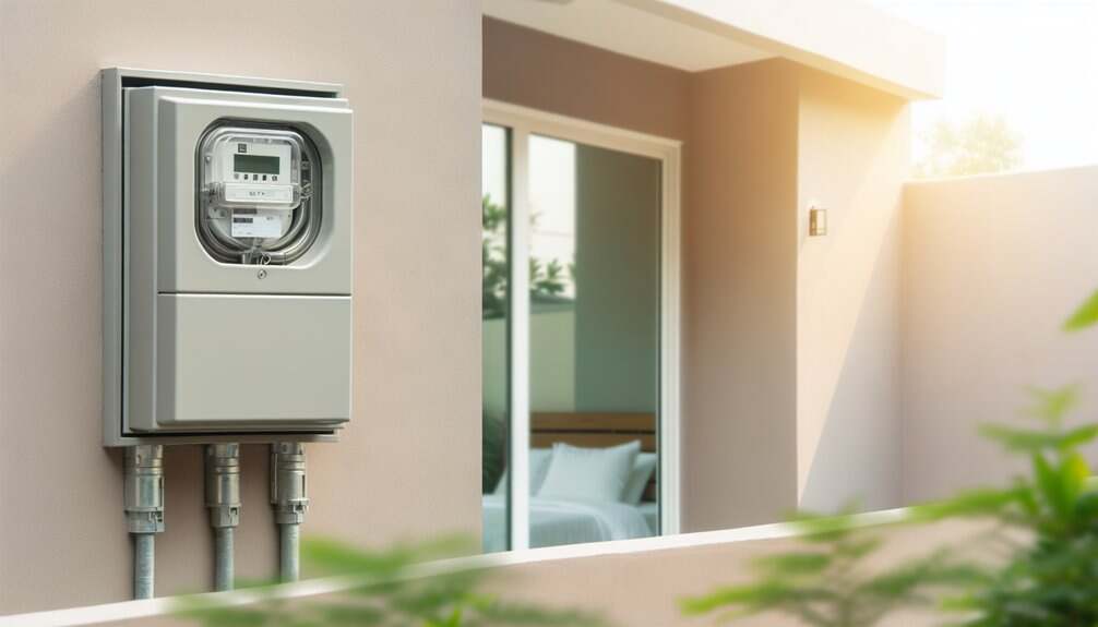 Electric Meter Box Outside Bedroom